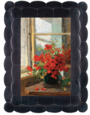 Reverie Scallop Black Photo Frame 4x6
