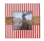 Cabana Stripe Red Photo Frame 4x4