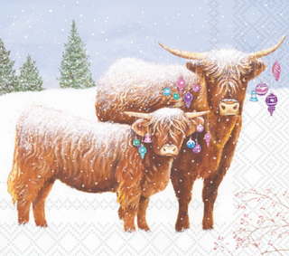 West Highlands Christmas(Beverage Napkin)