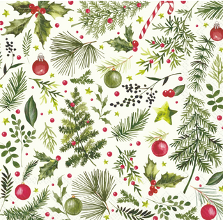 Christmas Branches Allover (Beverage Napkin)