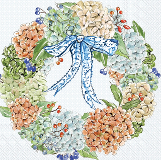 Fall Hydrangea Allover (Beverage Napkin)