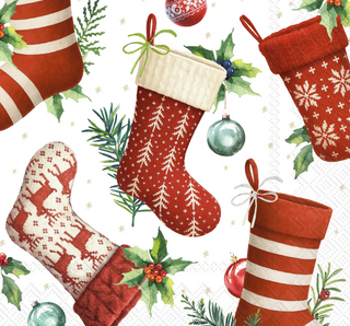 Christmas Stockings (Beverage Napkin)