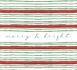 Merry and Bright Stripes (Beverage Napkin)