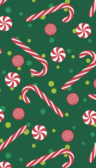 Candy Cane and Peppermints(Guest Towel)