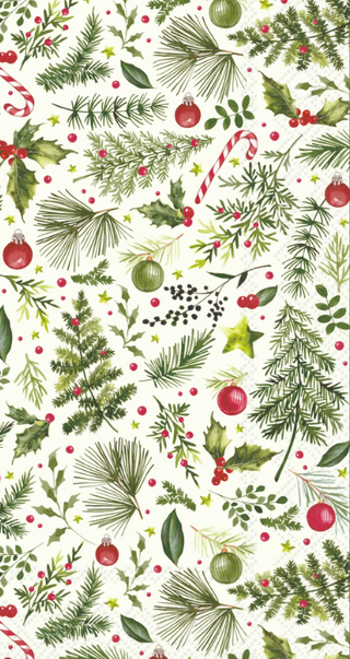Christmas Branches Allover (Guest Towel)