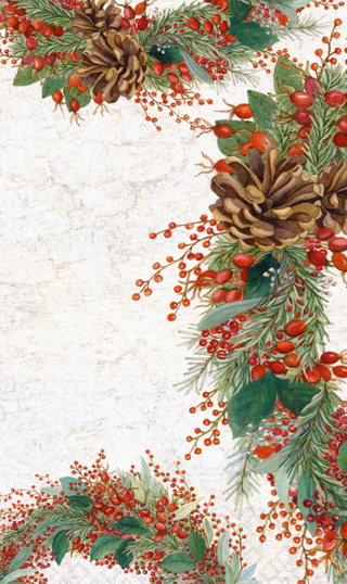 Merry and Bright Wreaths (Guest Towel)