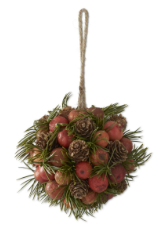 Orange Pods/Pinecones  Ornament 4.75"