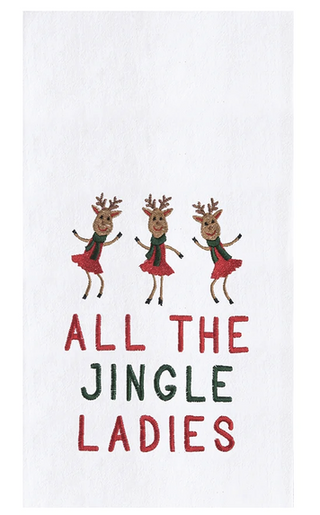 All The Jingle Ladies Dish Towel