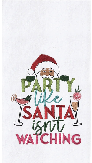 Party Like Santa Dish Towel