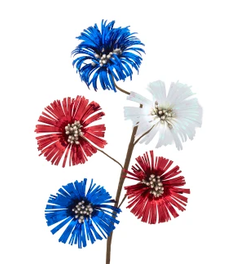 Red, White and Blue Morning Glory 26"Spray