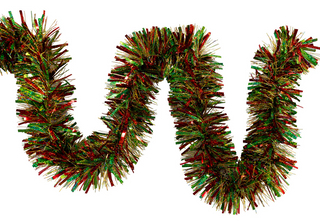 Red Green Gold 9' Laser Mix Garland