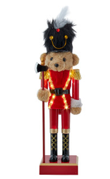 Lighted Musical Bear Nutcracker 16"