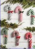 Fabric Candy Cane Ornament