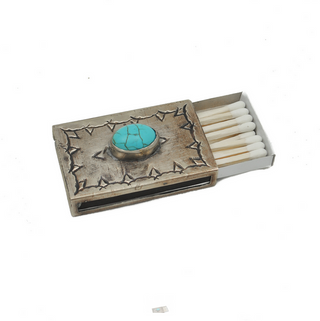 J. Alexander Stamped Matchbox Cover w/ Turquoise (Small)