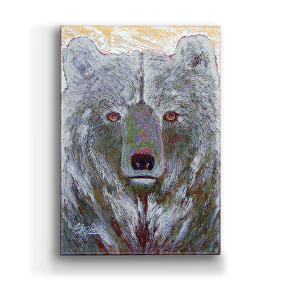 "Grey Bear" Metal Art (A2BX-GREY-SL)