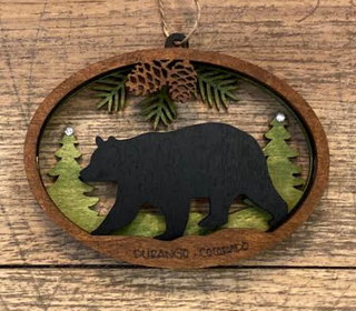 Bear Laser Cut Wood Ornament