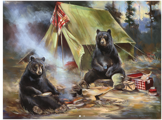 "Camping Bears" Gallery Wrap