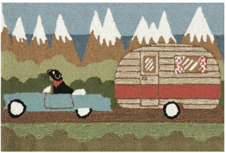 Camping Dog Indoor/Outdoor Rug