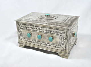 J. Alexander 9 Stone Box with Turquoise