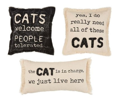 Cat Sentiment Pillow