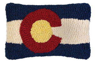 Colorado Flag Wool Pillow