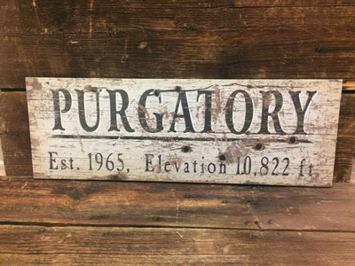 Purgatory Elevation Sign (PP-1499)