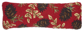 Ruby Pinecones Wool Pillow