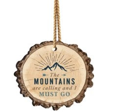 The Mountains Barky Hanging Sign
