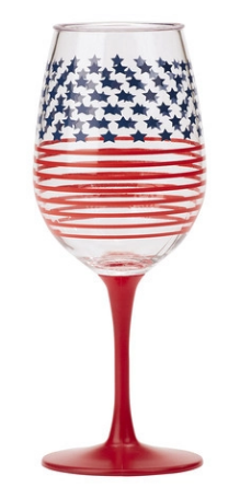 Americana Acrylic  Wine Glass