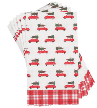 Red Car Guest Towel