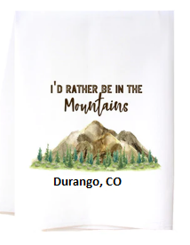 In The Mountains Dish Towel