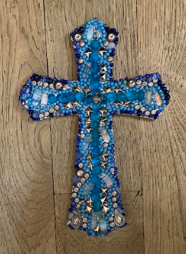 Turquoise Cross Salt and Pepper Shakers