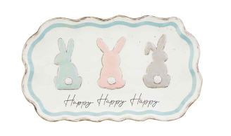 Bunny Trio Easter Plate
