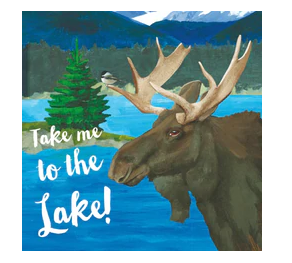 Moose Lake (Beverage Napkin)