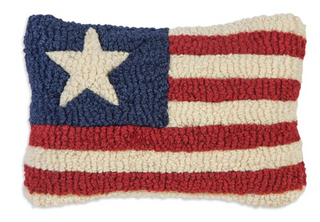 Stars and Stripes Wool Pillow
