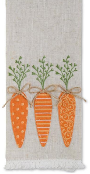 Easter Dish Towel with Carrots