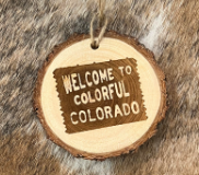 Colorful Colorado Wood Ornament