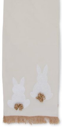 Embroidered Easter Bunny Table Runner