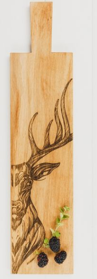 Scandi Stag Long Oak Serving Paddle