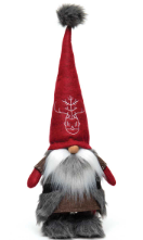 Viking Gnome Red Hat w/ Brown Pom Pom
