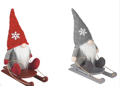 Winter Gnome on Sled