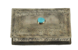 J. Alexander Stamped Rectangle Single Stone Box