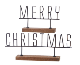 Merry Christmas Tabletop Sitter (Set of 2)