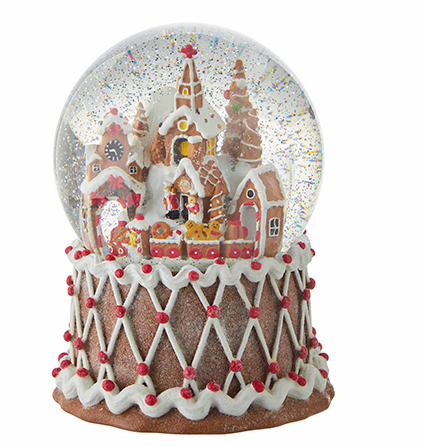 Gingerbread Town Lighted Water Globe