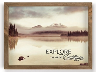 Explore The Great Outdoors Framed Art (17 x 13)