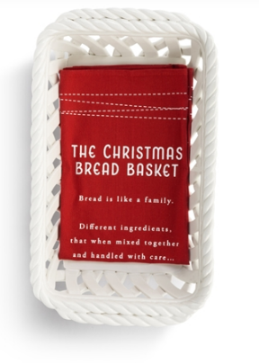 Christmas Ceramic Basket and Tea Towel