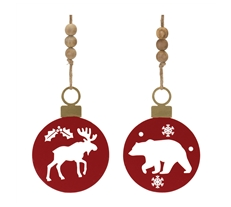 Bear and Moose Cut Out Ornament