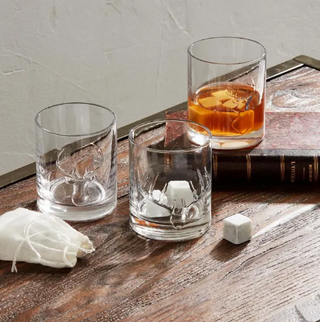Deer Whiskey Glass and Stones