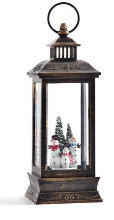 Snowman Lighted Water Lantern