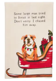 Christmas Painted Dog Dish Towel